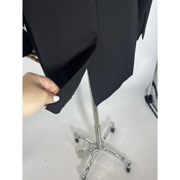 Helmut Lang Women's Black Peak Lapel Blazer Jacket Size 10 Button Lined - Picture 16 of 16